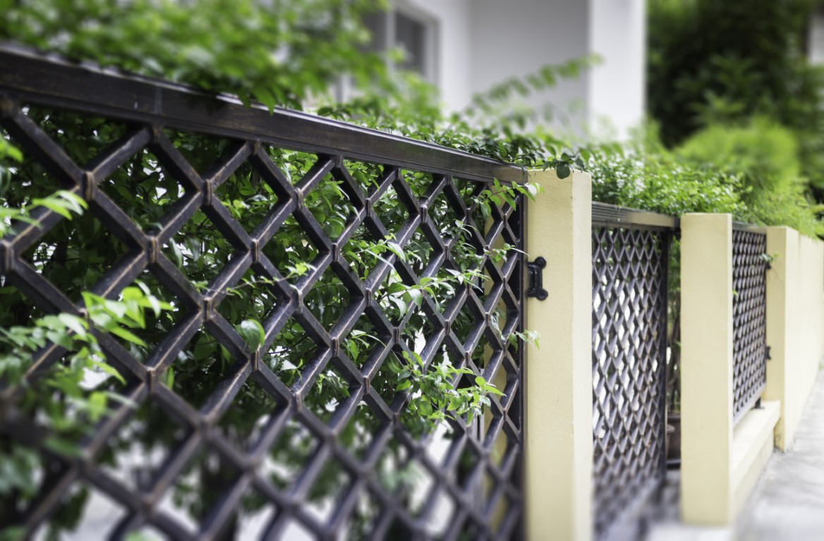 Valla metálica jardín