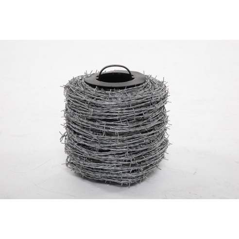 Arame farpado galvanizado. Rolo de 250 m.