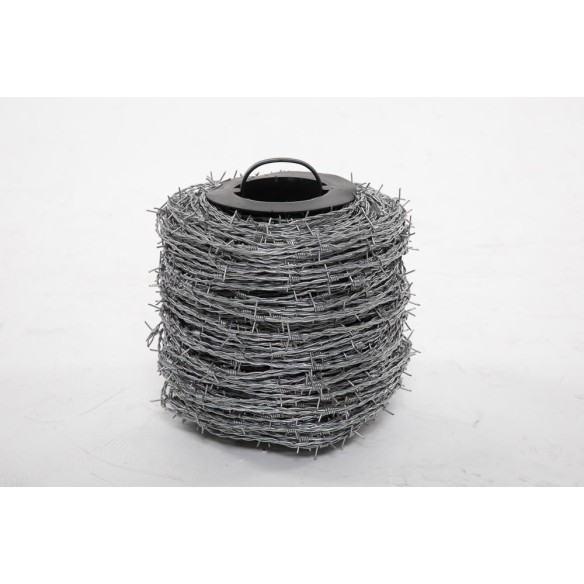 Arame farpado galvanizado. Rolo de 250 m.